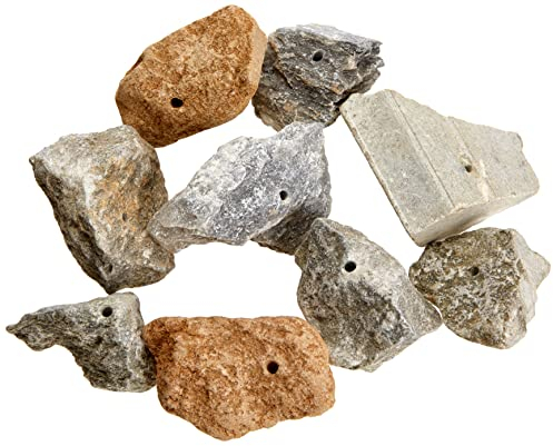artdee® Speckstein Amulettsteine mit Loch (10 Stück) – handgefertigte Schlüsselanhänger aus Speckstein Rohling selbst gestalten Schlüsselanhänger selbst Machen Specksteine