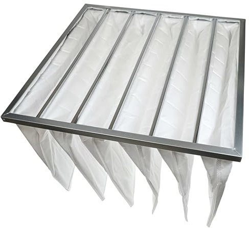 vhbw Taschenfilter für Klima und Lüftungsanlagen - Filter G4 | 59,2 x 59,2 x 36 cm, Weiß