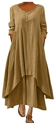 Blingko Sommerkleid Damen Strandkleid Lang Knielang Kleider High Waist Elegant Minikleid für Frauen Boho Kleid Große Größe Kleid Alternative Bekleidung Sommerkleid Damen Kurz Leicht