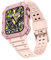 VeveXiao Compatible con Apple Watch Band con Case Series 7 (45mm, 41mm) y Series 6/SE/5/4 (44mm, 40mm), funda protectora resistente con correa para iWatch 7 para hombre y mujer (38/40/41mm, pink)