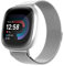 PaceBid Bracelet Compatible avec Fitbit Sense 2/Fitbit Versa 4, Métal Acier Inoxydable Tissé en Maille Ajustable Magnétique Bracelet de Montre Femmes Hommes pour Fitbit Sense 2/Fitbit Versa 4 -Argent