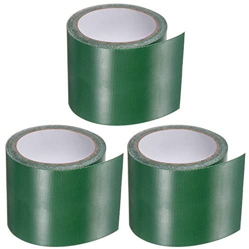 sourcing map 3 Stück Tuch Reparatur Plane Band 3.15 x14.6ft Universal Wasserdicht Markise Reparatur Band für Handwerk Heimwerker Außenzelt Dunkelgrün