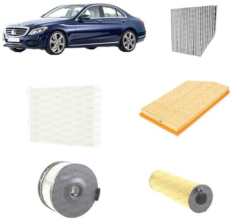 Kit tagliando 5 filtri per Classe C W205 S205 C205 1950CC gasolio 220D 300D
