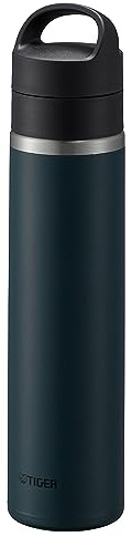 Bouteille isotherme Tiger MKB-T 600 mL New Bubble, pour boissons gazeuses, valve de sécutité, sans BPA, conservation froid 24h et chaud 12h, conçue au Japon, couleur bleu lac