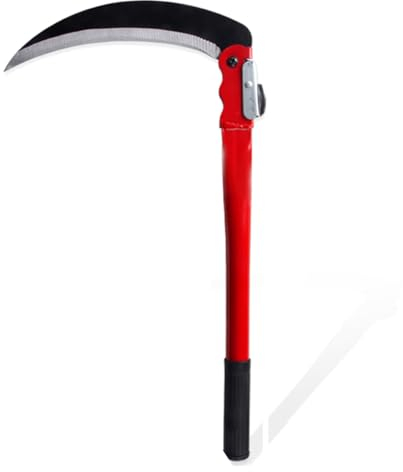 A2ZWORLD Falce Pieghevole 39cm, Giardinaggio Multiuso, Falce da Erba per Diserbo, Falce di Sicurezza Portatile per Escursionismo di Emergenza, Attrezzi Falce, Lama 21cm