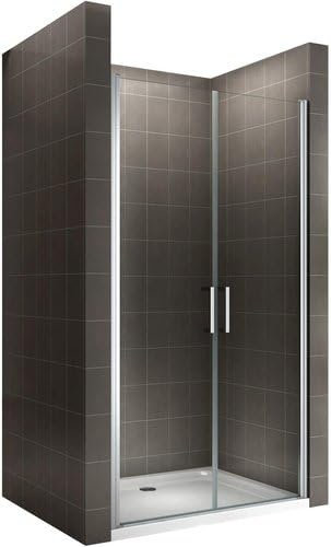 Porte de douche 74x195 cm verre transparent - ajustable de 74 à 77 cm