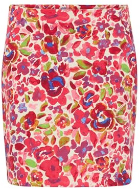 ICHI IHKATE Print SK11 Damen Minirock Rock 74% Polyester, 22% Viskose, 4% Elasthan Regular fit, Größe:L, Farbe:Love Potion Flower AOP (202925)