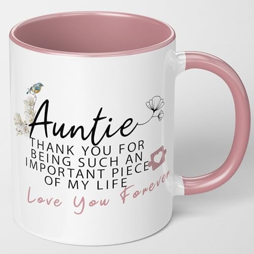 Mugged Off Auntie Birthday Gift Mug Auntie Thank You Birthday Gifts Christmas Thank Auntie Present 11oz Mug, 513189