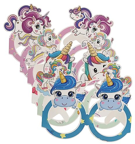 ULDIGI Paar Einhorn Brillen Themen Brillen Geburtstagszubehör Kinder Brillen Lustige Brillen Geburtstage Party Sonnenbrillen Geburtstags Brillen Einhorn Party Brillen