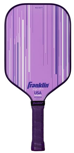 Franklin Sports, Signature Series, Palas Profesionales de Pickleball con Superficie MaxGrit aprobadas por la Asociación Estadounidense de Pickleball (USAPA), núcleo de Polipropileno de 13 mm, Lila