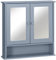 HOMCOM kleankin Armoire Murale étagère Salle de Bain 56L x 13l x 58H cm Double Porte Miroir étagère réglable MDF Gris