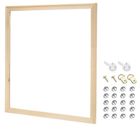 PATIKIL 20x20 inch Canvas Stretcher Bars, DIY Removable Wooden Canvas Frames Kit for Oil Paintings Poster Picture Photo, Arts Accessory, Paint by Numbers