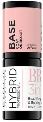 Eveline Cosmetics Hybrid Professional Nagelverstärkender Unterlack - Nr. 05 Bisquit - Schützende & Stärkende Formel - Perfekt für Beschädigte Nägel - Erhältlich in 5 Nuancen