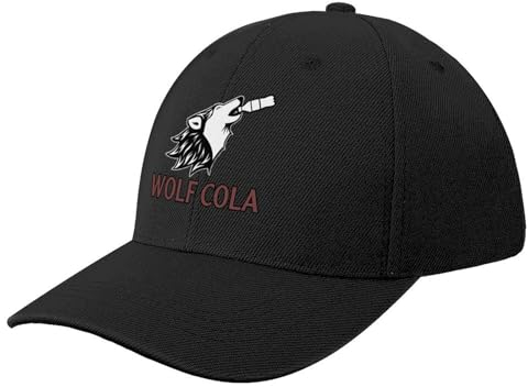 ZGGUOJU Baseballkappe Unisex Reine Baumwolle Wolf Cola Die richtige Cola für den Verschluss Baseballkappe Kinder Hut Boonie Hüte Baseballkappe Männer Damen Outdoor Geschenk