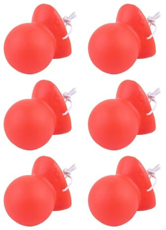 dzqad Nariz De Adulto,Nariz De para Adultos | 6 Piezas Nariz de de Circo Rojo - Nariz de Divertida de Goma con elástico para el día de la Nariz de , cumpleaños,