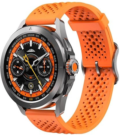 SMYAOSI Strap for Xiaomi Watch S4 Sport, 22mm Silicone Watch Band Sport Replacement Bracelet for Forerunner 255 Music/Forerunner 745/Forerunner 265 Music/Vivoactive 4 45mm/Venu 3 (Orange)