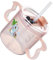 Hoement Tazza Di Latte Misurino Con Cannuccia Biberon Con Cannuccia Bottiglia D'acqua Borraccia Per Bambini Tazza Per Bambini Bicchiere D'acqua Bottiglie D'acqua Per Bambini Rosa Pp