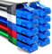 deleyCON 10x 0,5m CAT6 Juego de Cables de Red - Corto 50cm U-UTP RJ45 CAT-6 LAN Cable Patch Cable Ethernet DSL Switch Router Módem Repetidor Patch Panel - Colorido
