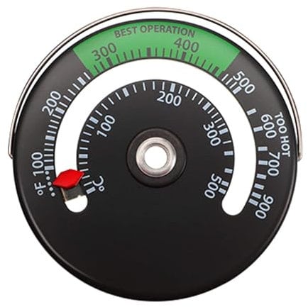 Termometro magnetico per tubo stufa – termometro magnetico per stufa a legna, indicatore di calore per tubo , monitor di temperatura stufa resistente al calore, termometro