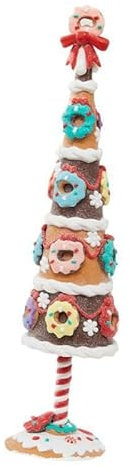 Fonowx Pequeño de Navidad Artificial para Mesa, Repisa para Chimenea, Adorno de Donut para Fiesta