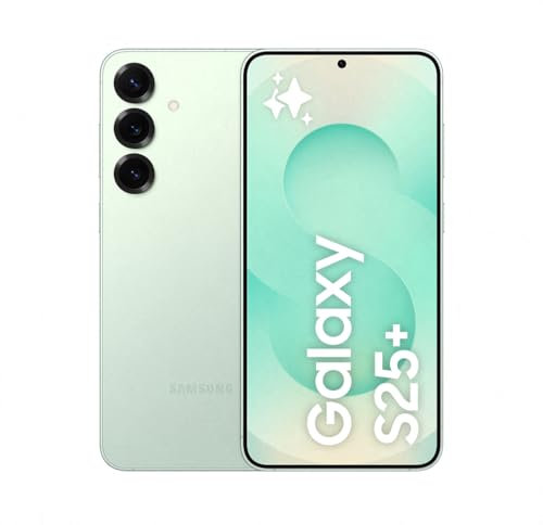 Samsung Galaxy S25+ 256GB Teléfono Móvil con IA, Galaxy AI, 12GB RAM, Cámara 50MP, Dual SIM, IP68, Garantía del Fabricante 3 Años + 1 Año Extra, Color Menta (Versión Española)