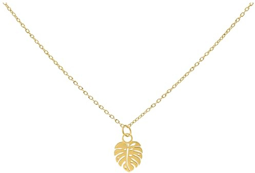 Wildcat Halskette - Monstera Leaf Kette - Roségold - Chirurgenstahl 316L - wasserfest, langlebig, hautverträglich