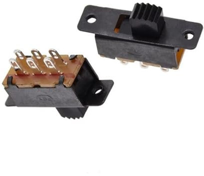 10 pièces interrupteur à glissière 2 positions 6 broches avec poignée à trou fixe haute 7mm DPDT 2P2T SS22F25G7 SS22F25-G7 interrupteur à bascule 125VAC