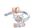 Highland Cow Ring, Sterlingsilber, Unendlichkeitssymbol, personalisierbar, Ewigkeits-Knotenring, rund, offen, Tier- und Herz-Ringe für Frauen und Mädchen, siehe Beschreibung, siehe Beschreibung,