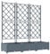 vidaXL Planteur de Jardin avec Treillis 3 pcs Gris Clair 120x40x125,5 cm