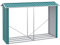 Outsunny Leñero Exterior de Acero Galvanizado Soporte para Leña Cobertizo de Almacenamiento de Troncos con Techo para Jardín Terraza Patio 240x86x160 cm Verde