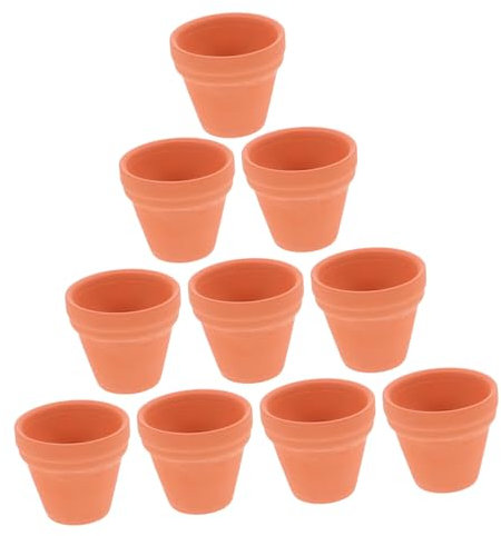 CIYODO 10pièces Lot de Mini Pots Terre Cuite pour Plantes Et Cactus Pots De Fleur Céramique pour Décoration Intérieure Et Loisirs