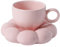 Taza de café decorativa, juego de tazas de té en forma de flor, bonita taza de café de cerámica, bebida de té floral con platillo, juego de tazas de de cerámica, elegante flor para uso