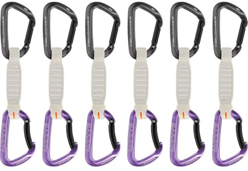 Mammut, Workhorse Keylock Quickdraw Schlüsselschloss, gerades Tor/gebogenes Tor, Grau, 12 cm, 6 Stück