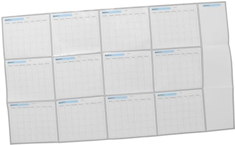 SHINEOFI Riesen-wandkalender Leerer Jahreskalender Undatiert Großformat Abwischbar Beschreibbar Monatsplaner Whiteboard Wandkalender für Notizen Diy-kalenderplaner Wiederverwendbar