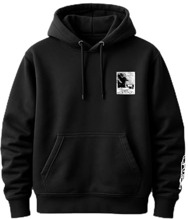 GEOLIER Official – Felpa “Fotografia” con Cappuccio, Stampa Ufficiale, Logo Manica, Cotone, Tasca a Marsupio – XS S M L XL