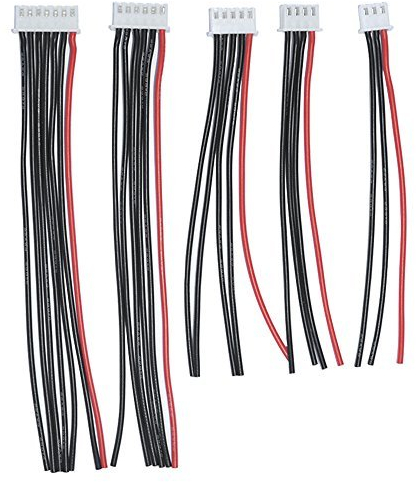 FLY RC 10pcs 15CM JST-XH Connector 2S 3S 4S 5S 6S 2S-6S Lipo Balance Charger Lead Silicone Wire Blance Lead Extension Cable for RC Battery (2pcs Each)