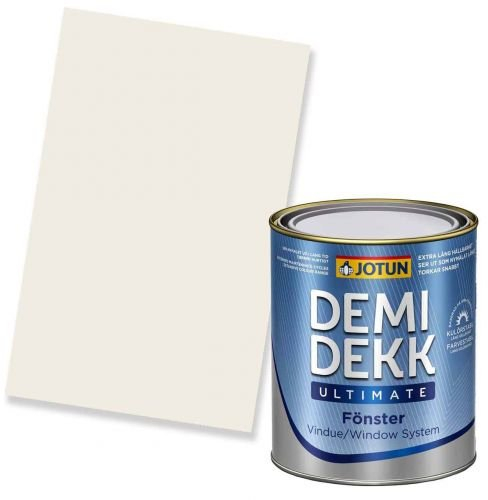 JOTUN DEMIDEKK ULTIMATE FÖNSTER Holzfarbe RAL 9010 Reinweiss 0,75l