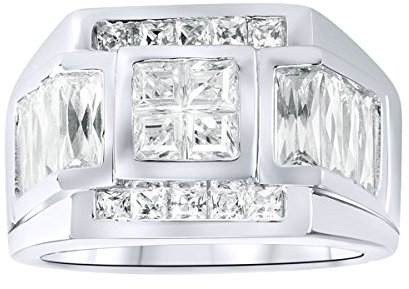 Sterling 925er Silber Pave Ring - SPORTY - 6