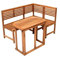 Holz Eckbank Saigon mit Tisch Gartenbank Holzbank Sitzbank Bank Gartenmöbel Parkbank Sitzgarnitur 150x100cm Hartholz