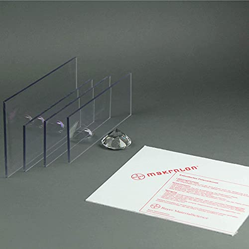 nattmann MAKROLON® / Polycarbonat Scheibe/Platte Zuschnitt 2-8 mm transparent/klar (5 mm, 800 x 400 mm) - nach Maß/Wunschmaß möglich