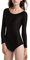 Ballett-Trikot für Damen, langärmelig, Rundhalsausschnitt, Tanz-Trikot, für Gymnastik, Ballerina, bitte überprüfen Sie die Größentabelle vor dem Kauf, Schwarz , XL