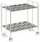 DON HIERRO - Carrito auxiliar con ruedas BAUHAUS armazón metálico color blanco, 2 bandejas-81