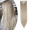 S-noilite Clip In Extensions Haarverlängerung Glatt 8 Teiliges SET 18 Clips 8Pcs Voller Kopf Wie Echthaar 66cm Aschblonde Mix silbergrau