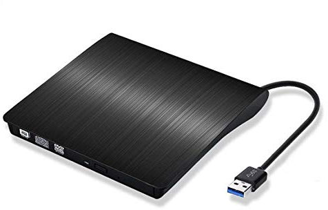 Lecteur/Graveur CD-DVD-RW USB 3.0 pour PC HP Branchement Portable Externe (Noir)