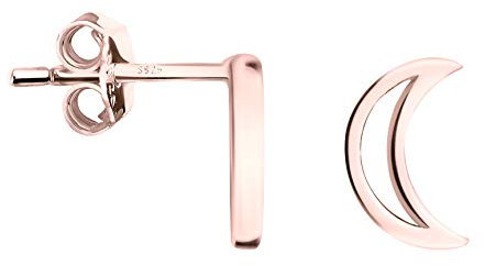 SOFIA MILANI - Orecchini Donna Argento 925 - Placcati in Oro Rosa - Orecchini a Perno a Luna - 20916