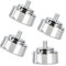 X1NGFU 4 Pièces Pieds de Meuble Réglable,Pieds de Table en Métal,Pieds de Canapé en Alliage D'Aluminium,Tube Rond Pattes de Lit,with M10 Tige Filetée,pour Machine à Laver Table Basse (3cm/1.2in) …