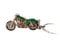 Motorcycle Chopper Keyring Silver/Black Metal Moped | Chopper | Gift | Men | Women | Children | Boys | Harley | Green