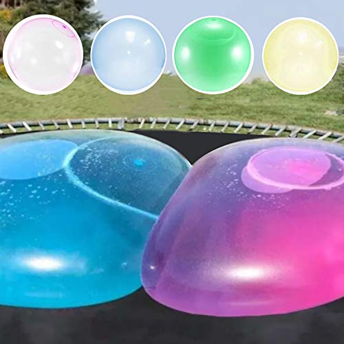 6 Stück Große Wasserblasenball Wasserball transparenter Hüpfballon, aufblasbarer Wasserball Blasenball Transparente Luftballons Aufblasbarer Wasserball Beach Garden Ball Soft Gum Ball Party im Freien