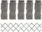 vidaXL Solid Firwood Trellis Fence Panels - Grey Expandable Garden Barrier/Privacy Screen - 180x30 cm (LxH), Set of 5