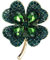 Publisit Broche Femme Originale, Broche Vêtement Femme, Broche Vintage, Trèfle Vert, Porte-Bonheur, Epingle, Tendance, Bijoux Femme ou Homme